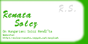 renata solcz business card